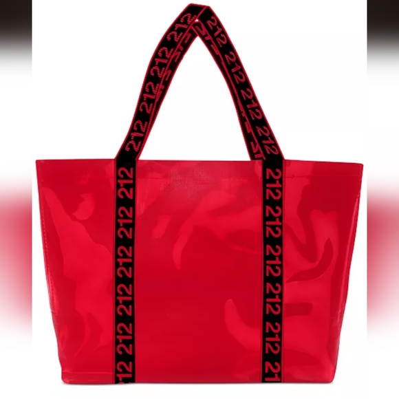 Red Tote Bag with 212 Strap - Picture 1 of 6